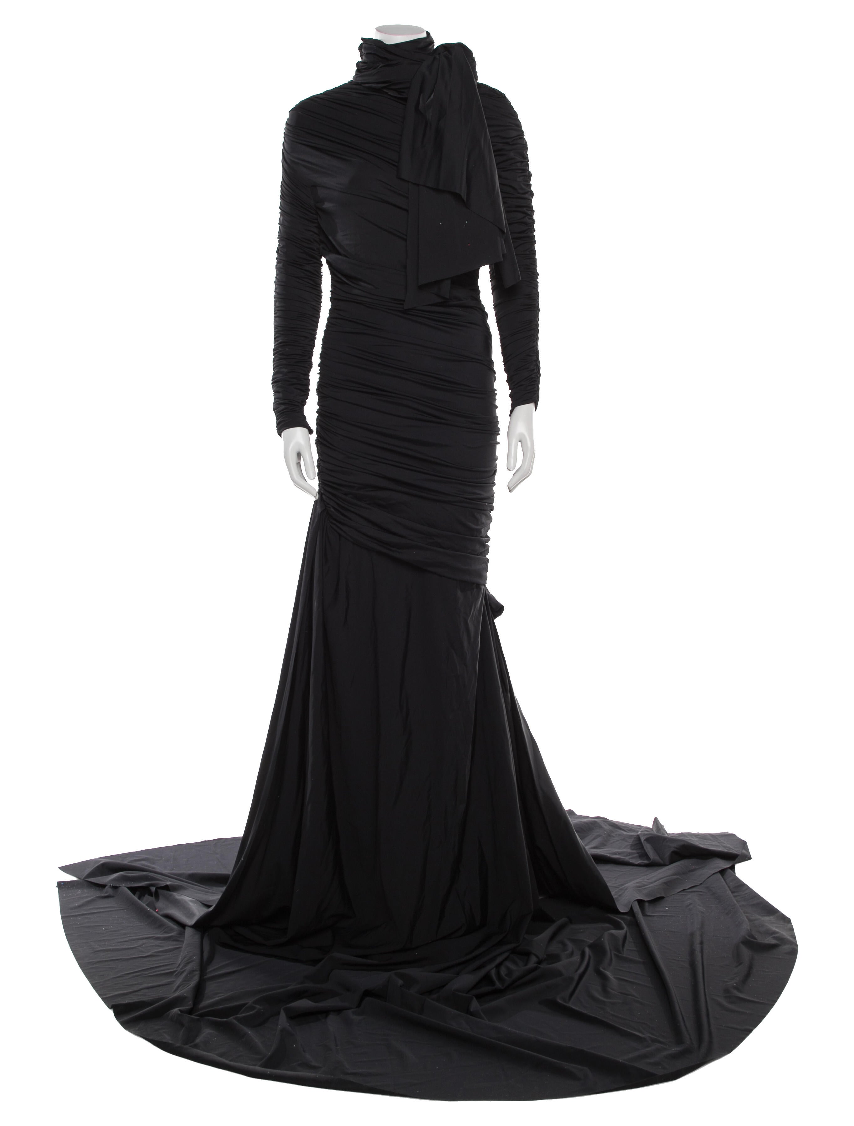 Balenciaga Turtleneck Long Dress