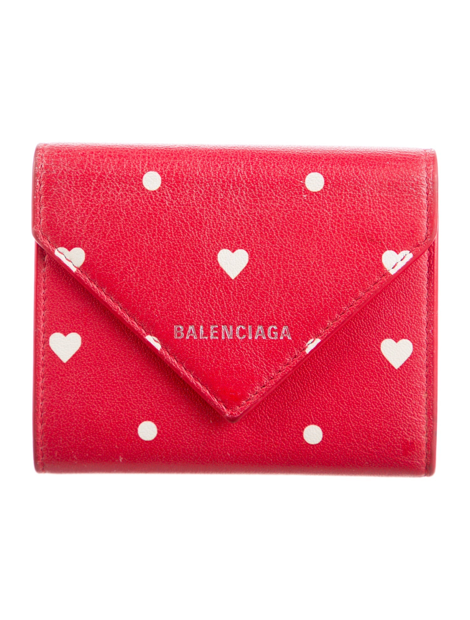 Balenciaga Leather Printed Compact Wallet