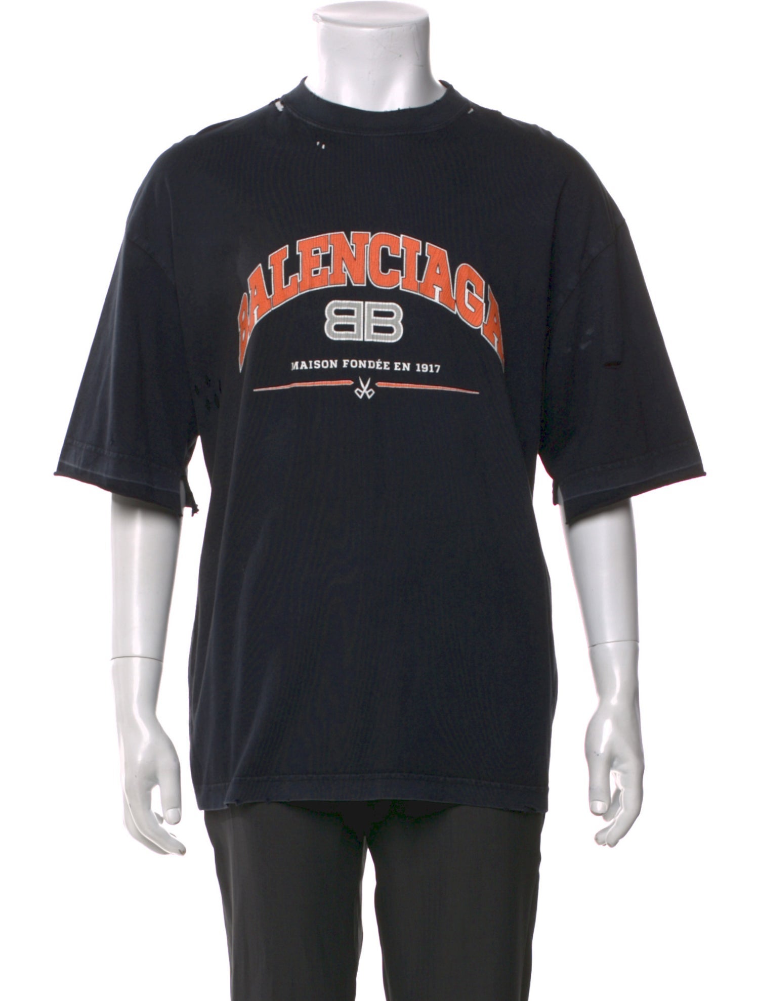 Balenciaga Graphic Print Crew Neck T-Shirt