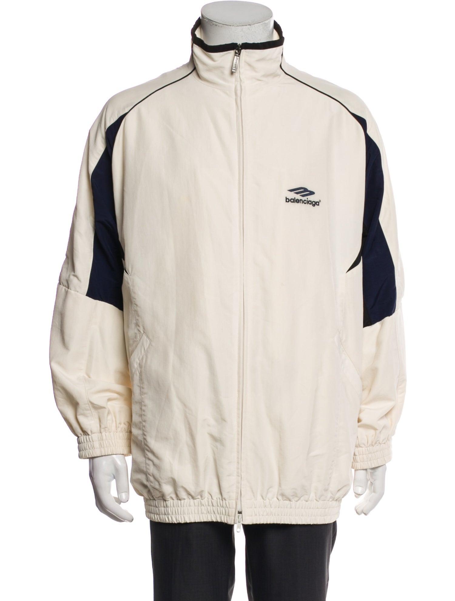 Balenciaga 2022 Colorblock Pattern Windbreaker