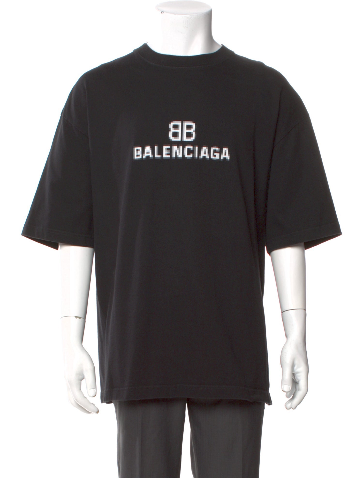 Balenciaga 2021 'Pixel Logo' T-Shirt
