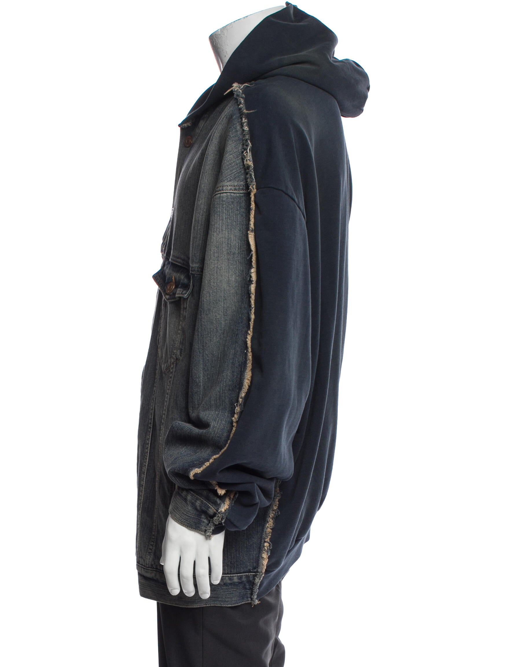 Balenciaga 2022 Colorblock Pattern Denim Jacket