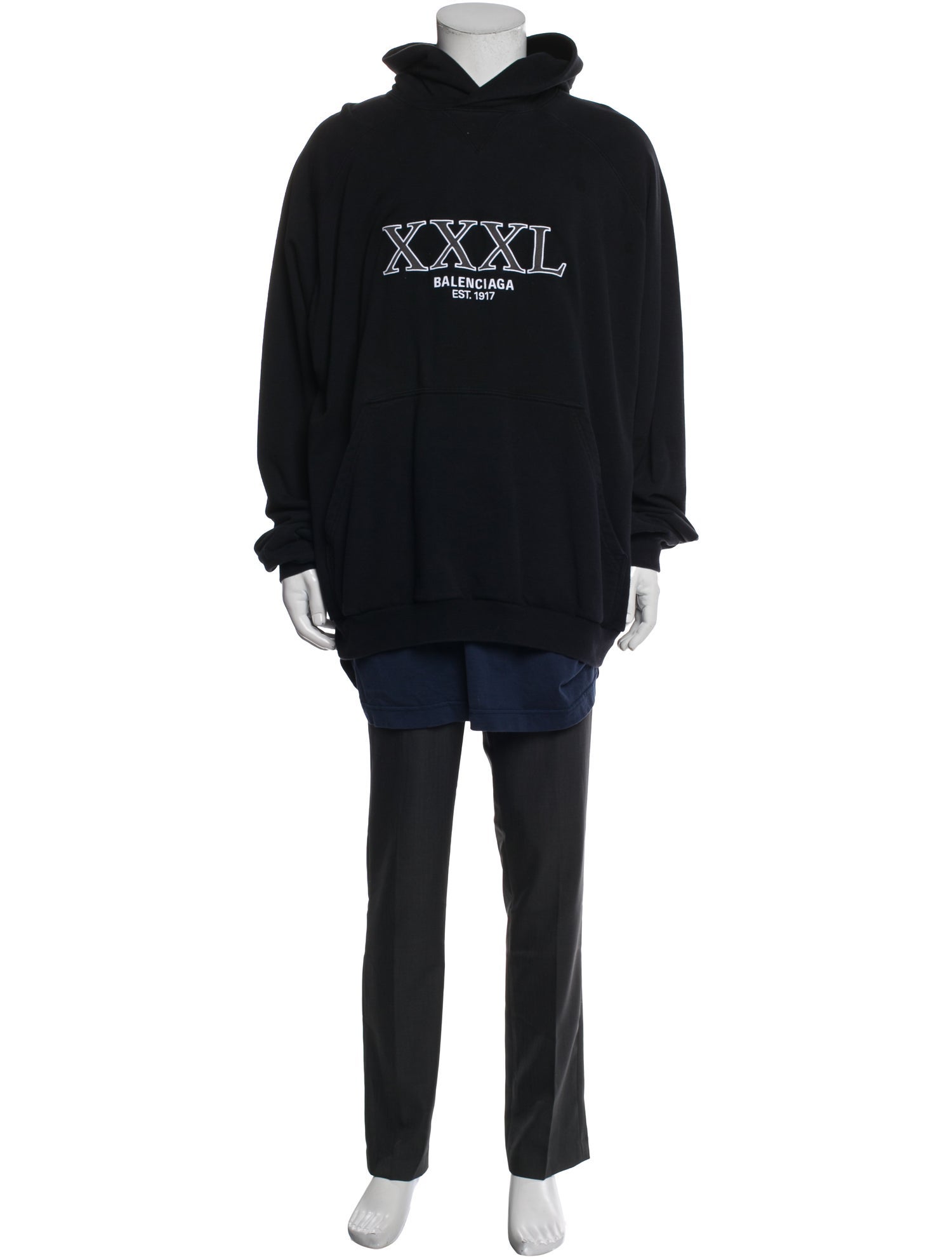 Balenciaga Graphic Print Crew Neck Hoodie