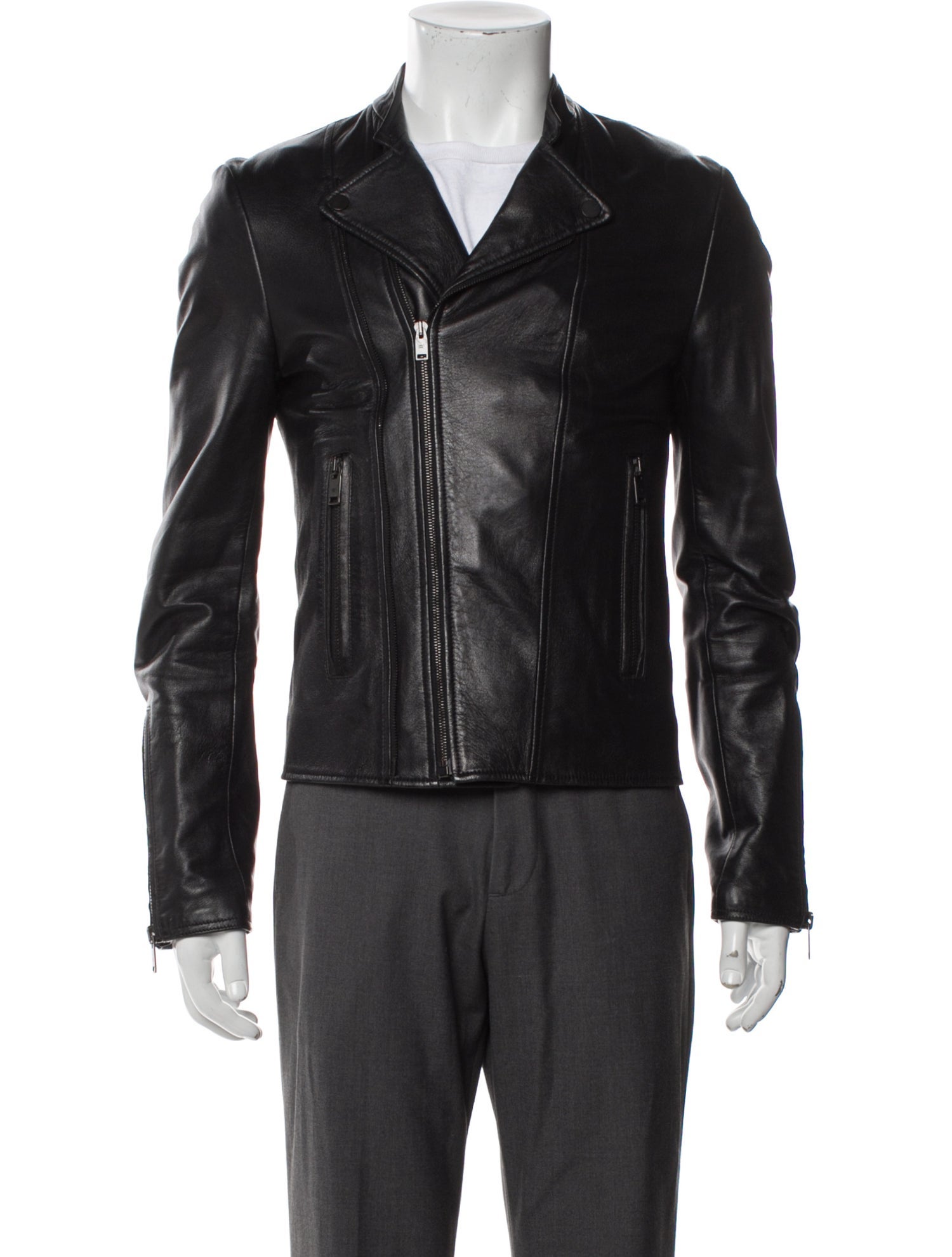 Balenciaga 2012 Lamb Leather Moto Jacket