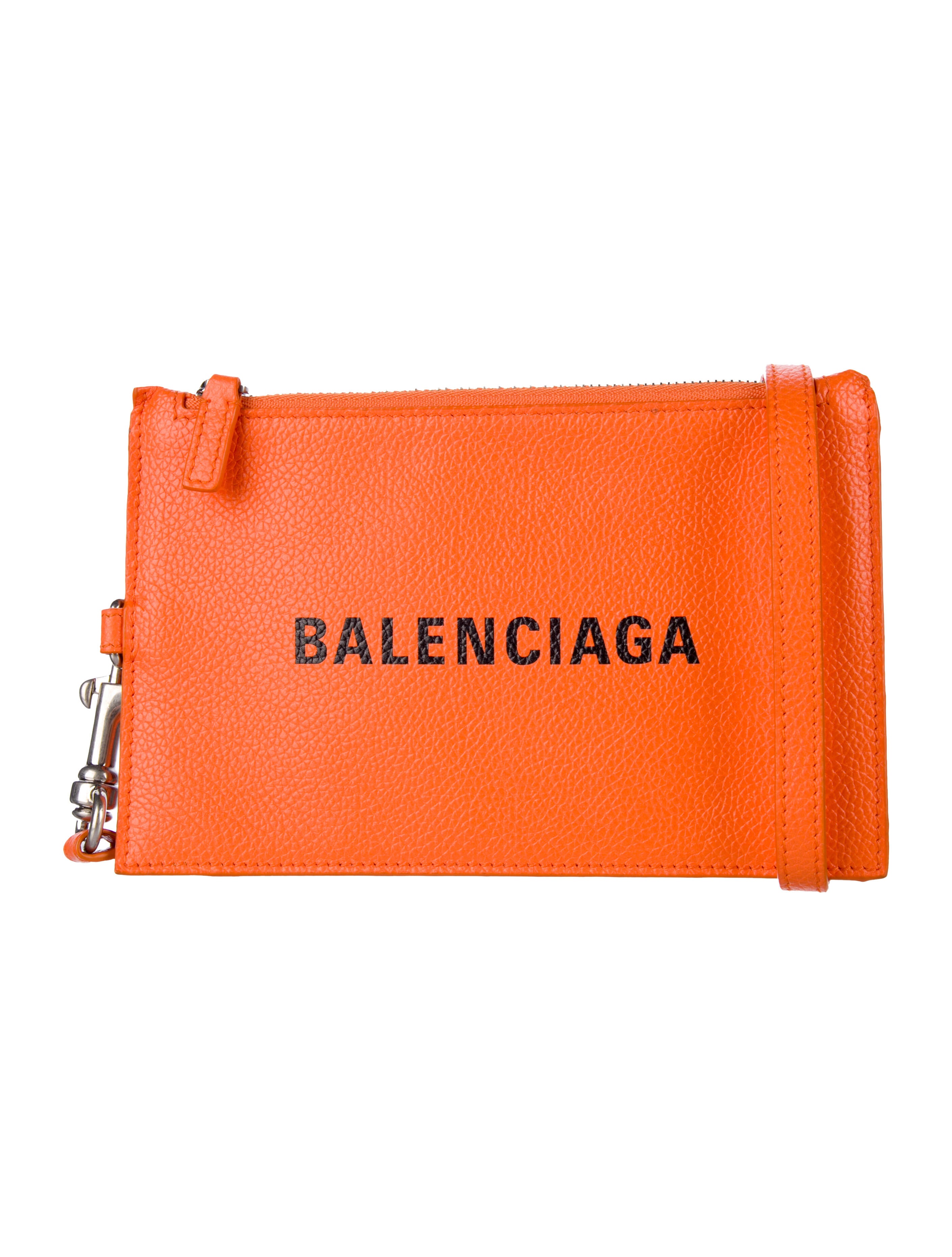 Balenciaga Logo Pouch Leather Wallet