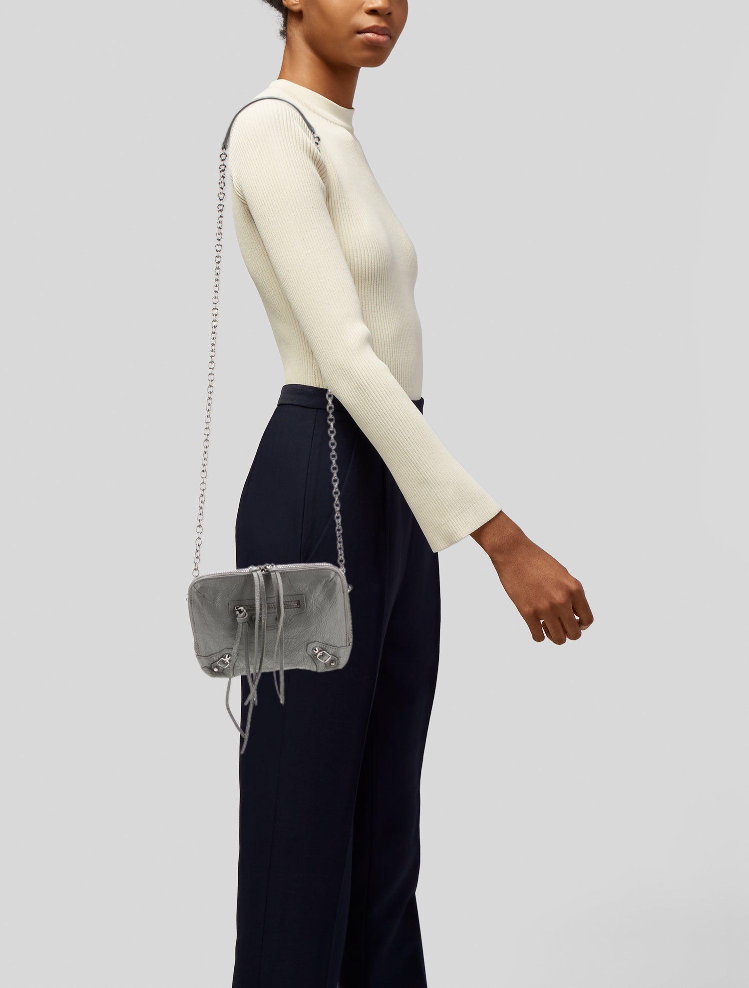 Balenciaga Leather Motocross Classic Reporter XS