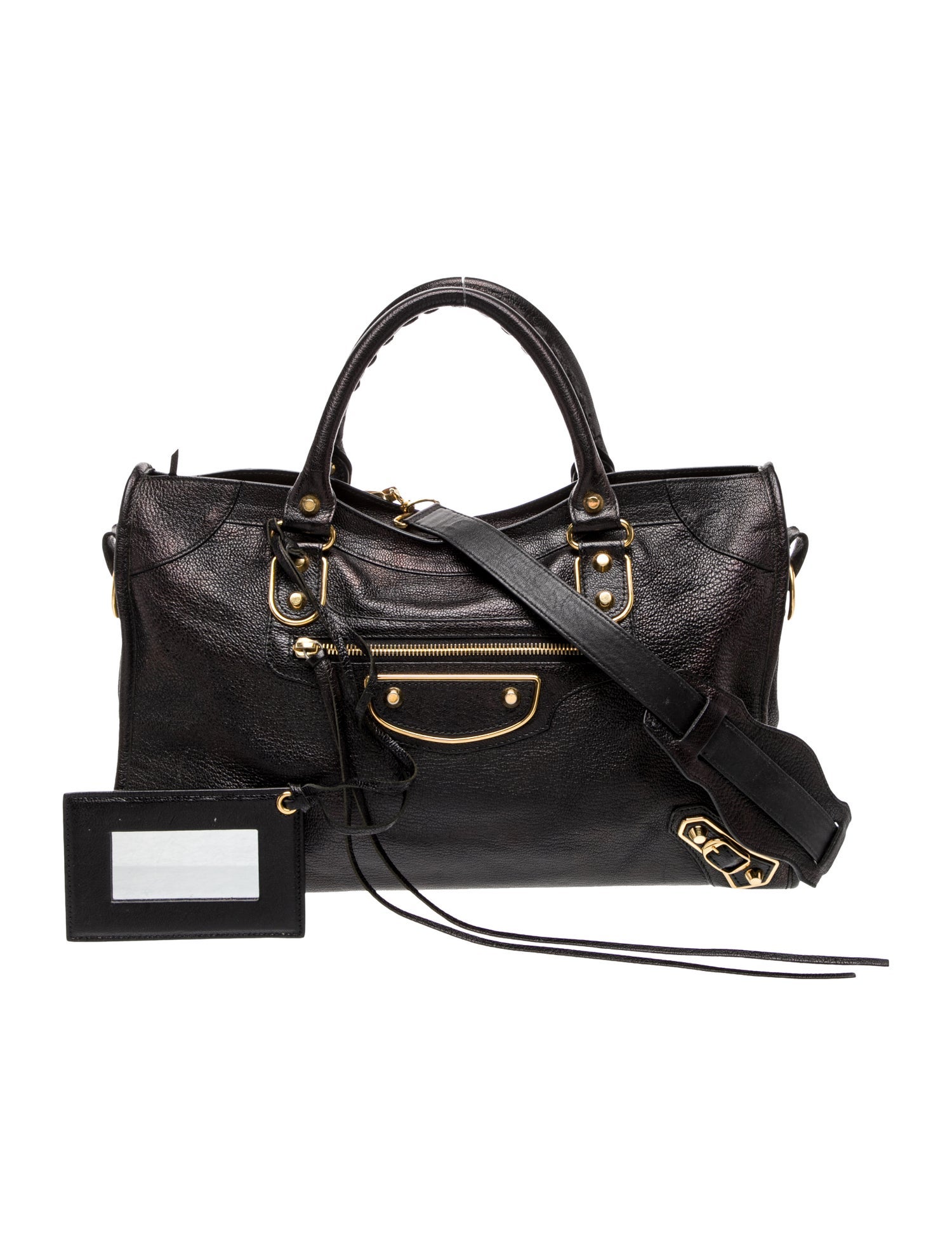 Balenciaga Leather Motocross City Metallic Edge