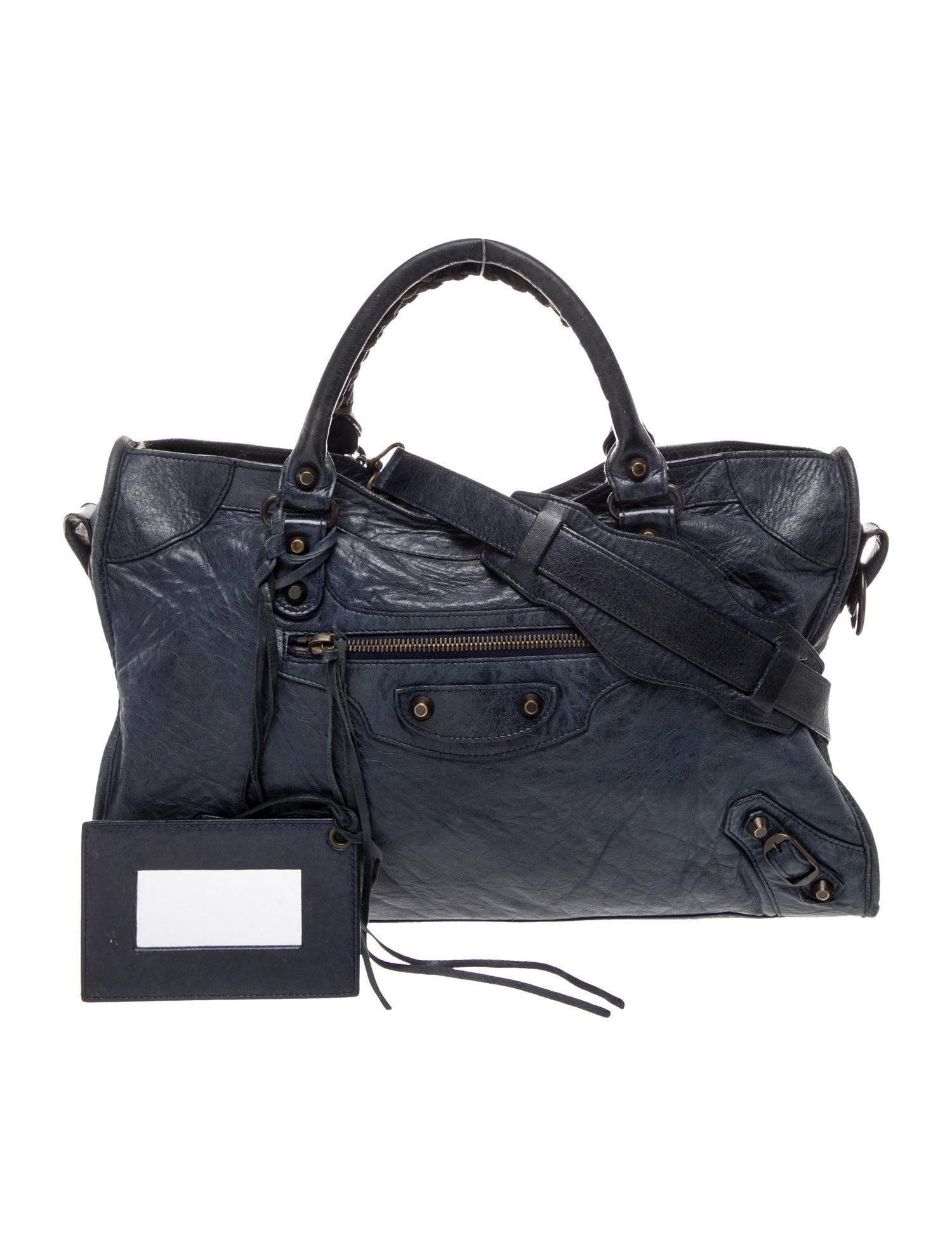 Balenciaga Leather Motocross Classic City Medium