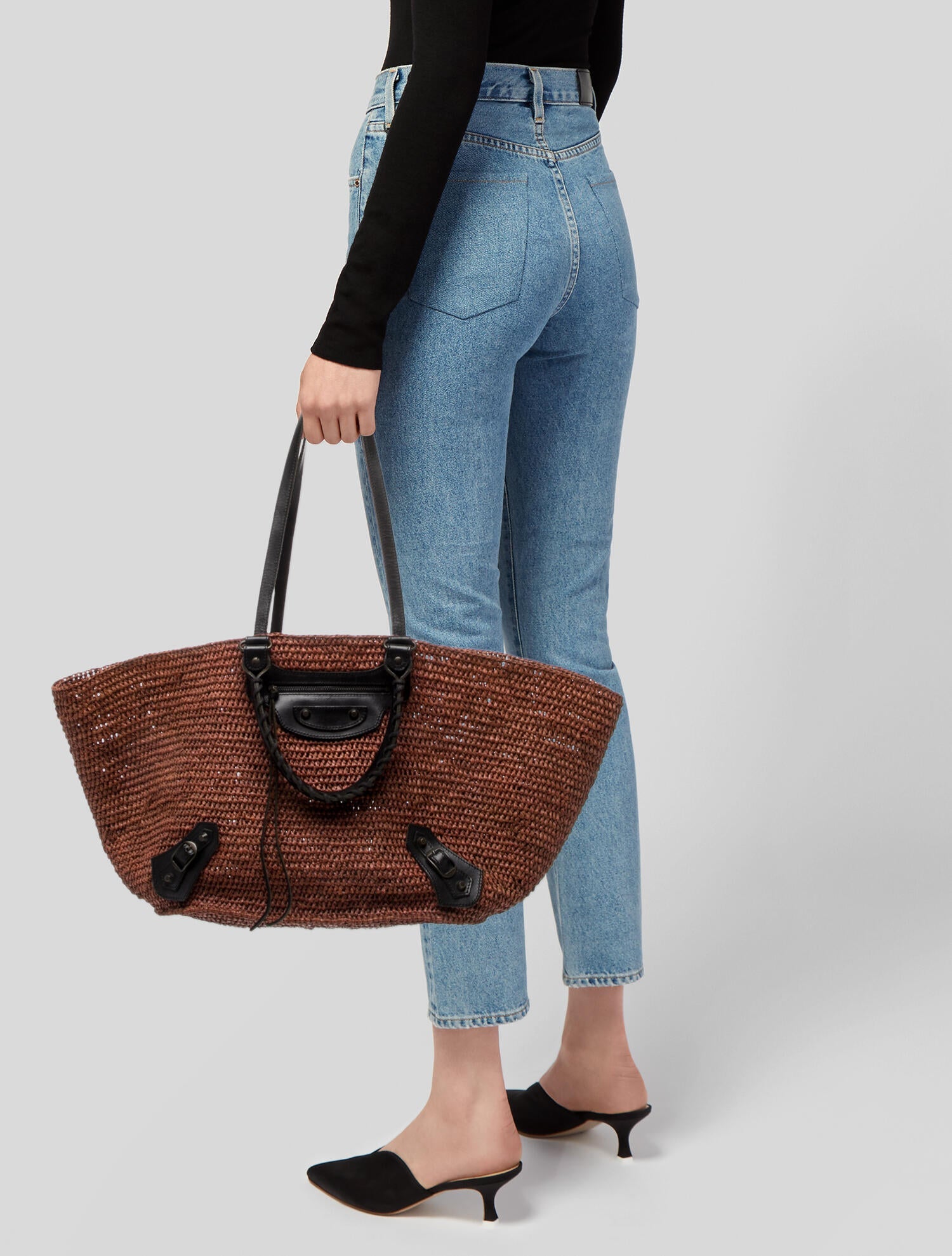 Balenciaga Raffia Panier