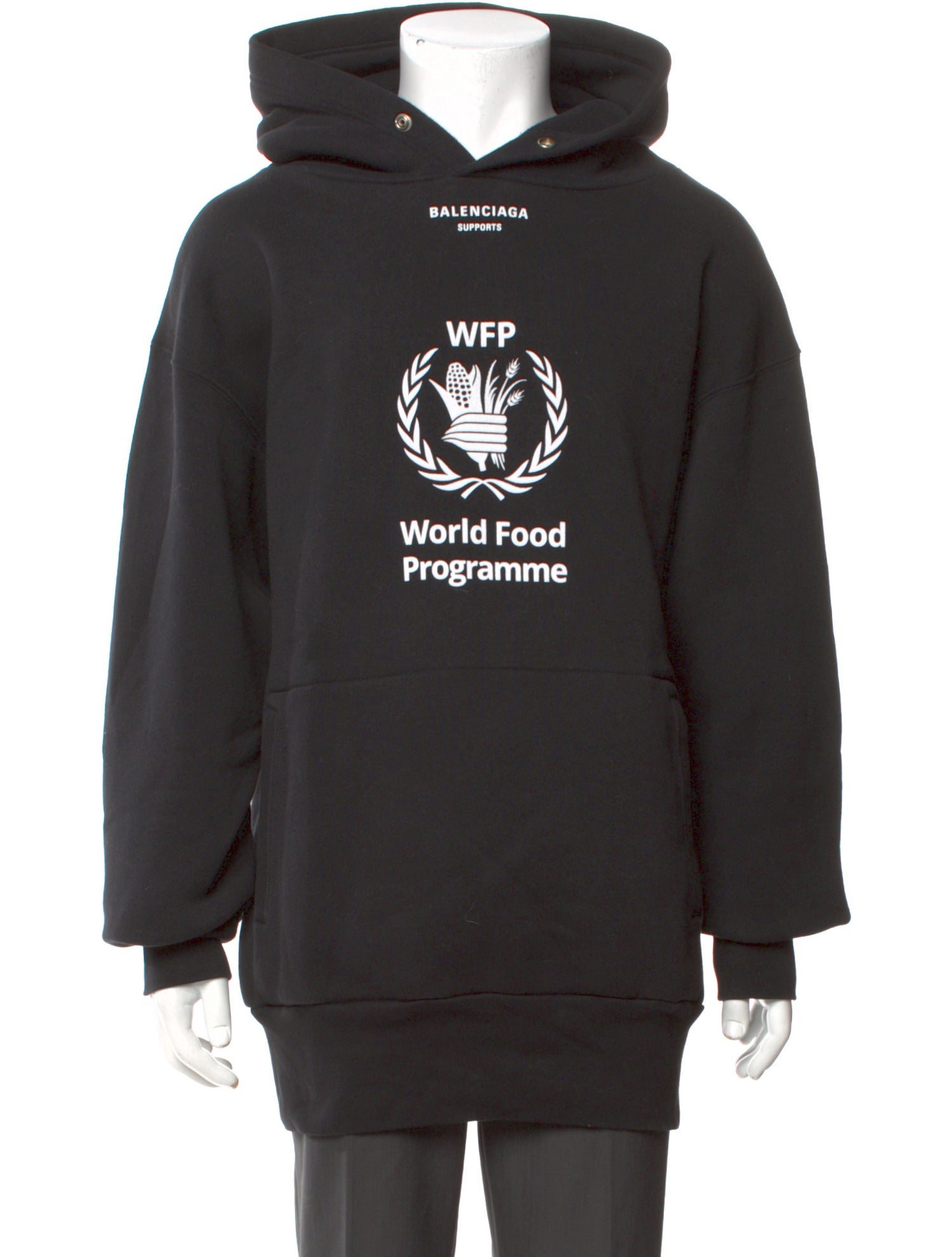 Balenciaga Graphic Print Crew Neck Hoodie