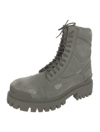 Balenciaga Canvas Combat Boots