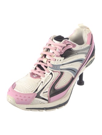 Balenciaga Mesh Colorblock Pattern Pumps