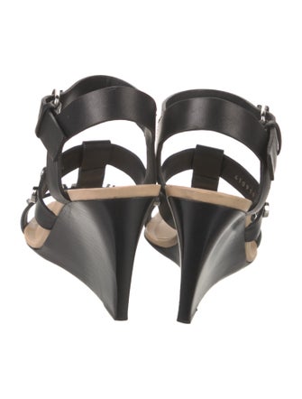Balenciaga Leather Studded Accents Gladiator Sandals