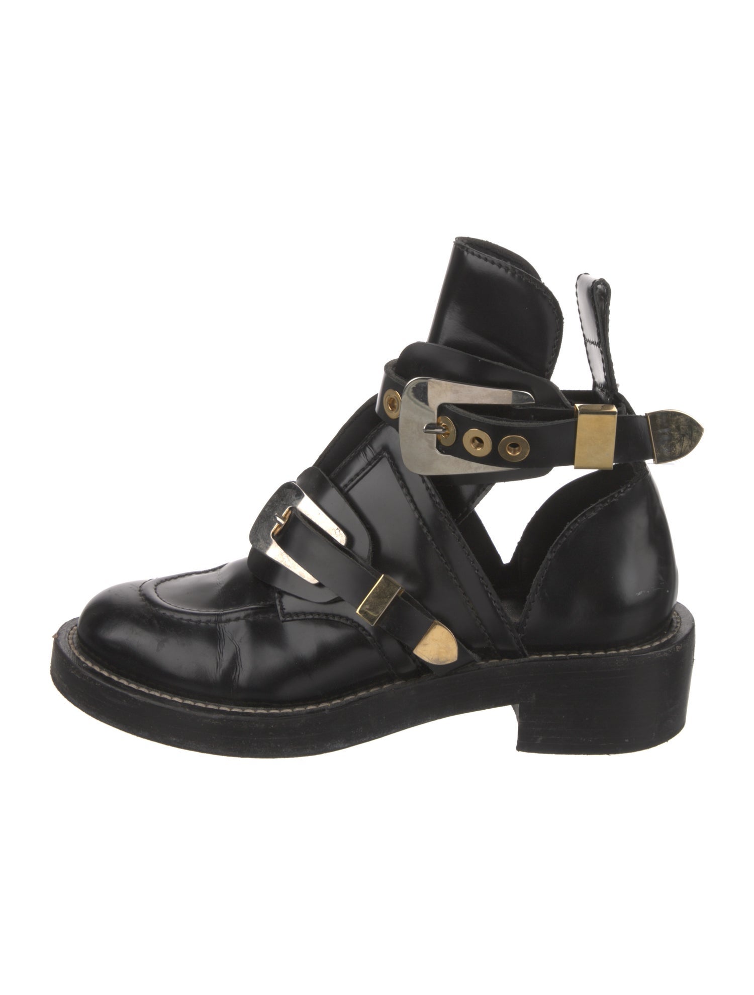 Balenciaga Patent Leather Combat Boots