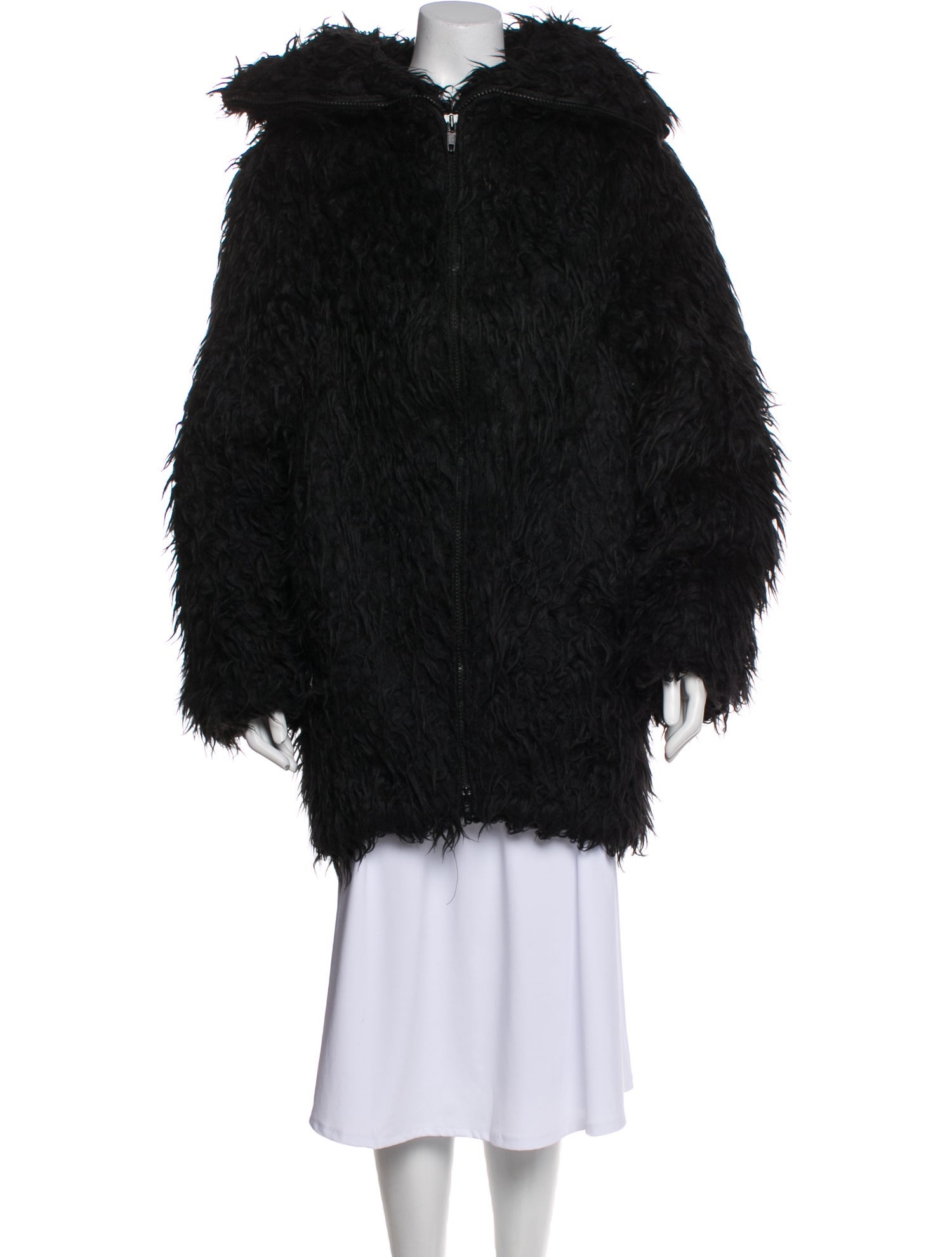 Balenciaga 2020 Faux Fur Faux Fur Coat