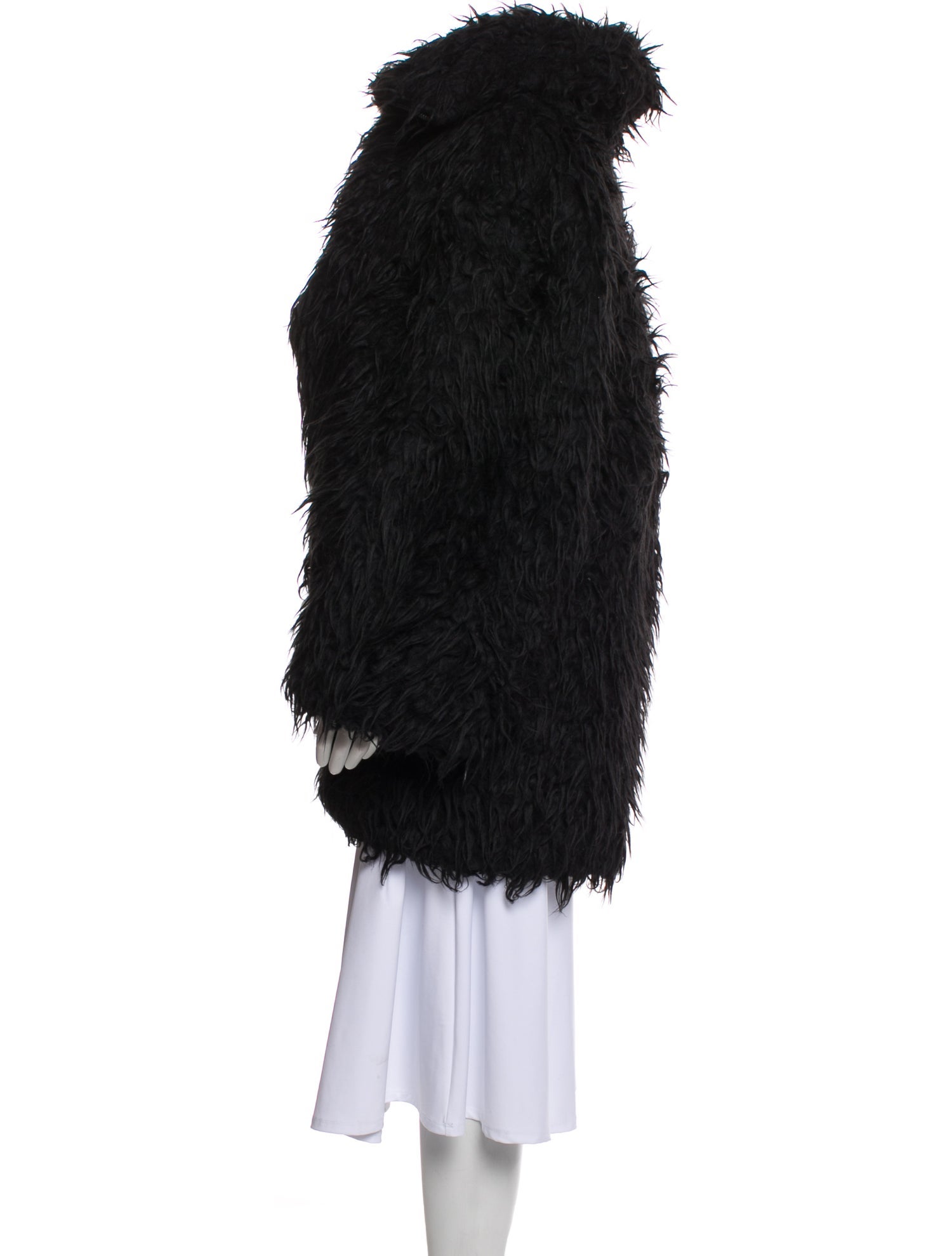 Balenciaga 2020 Faux Fur Faux Fur Coat