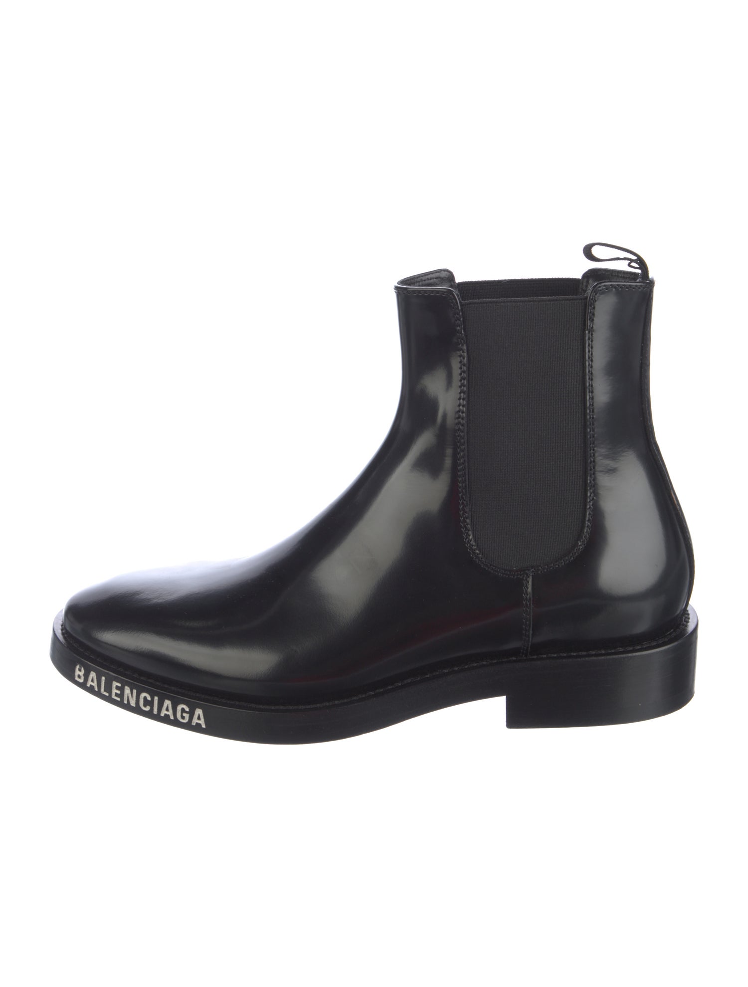 Balenciaga Patent Leather Chelsea Boots