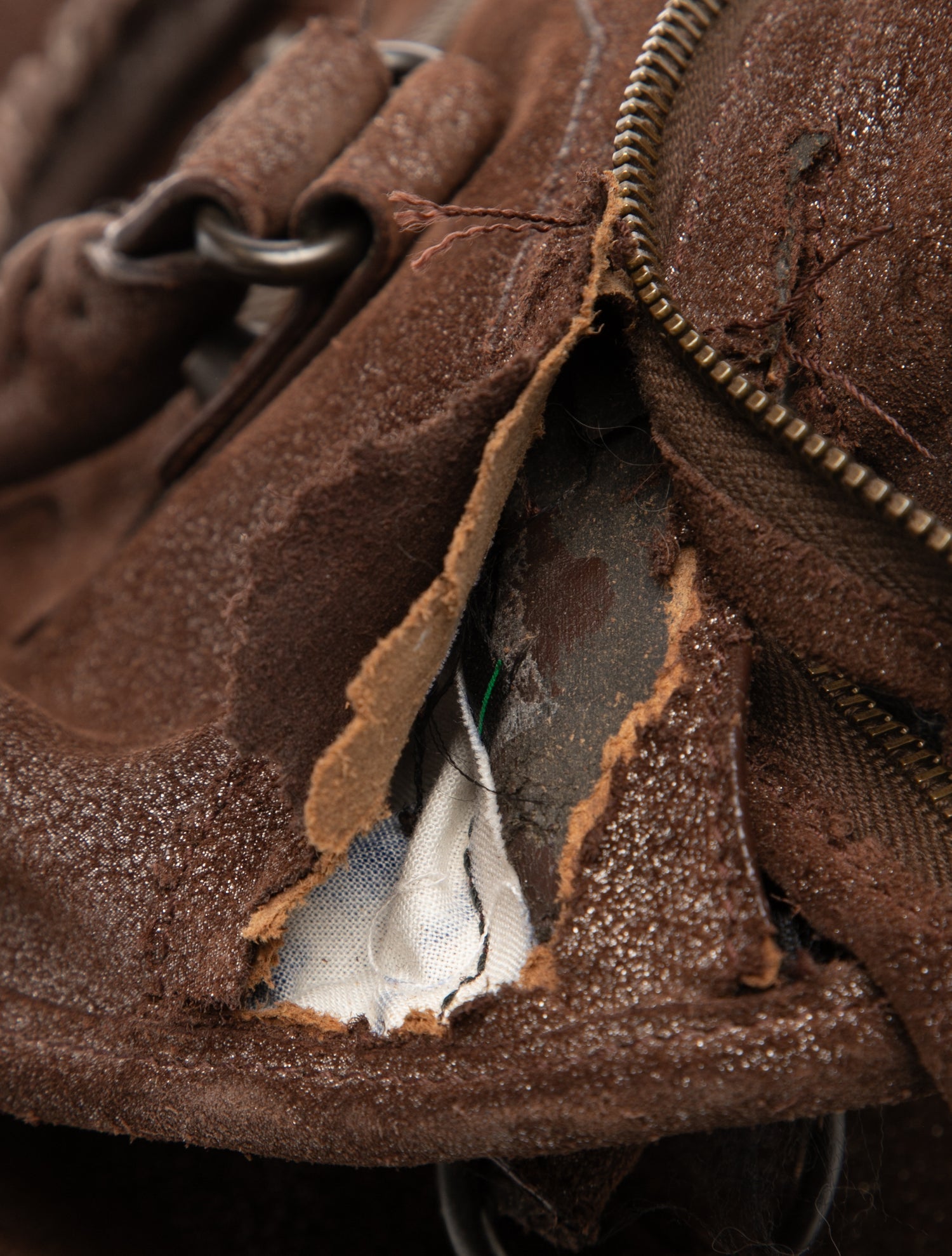 Balenciaga Suede Motocross Classic City - Brown Shoulder Bags