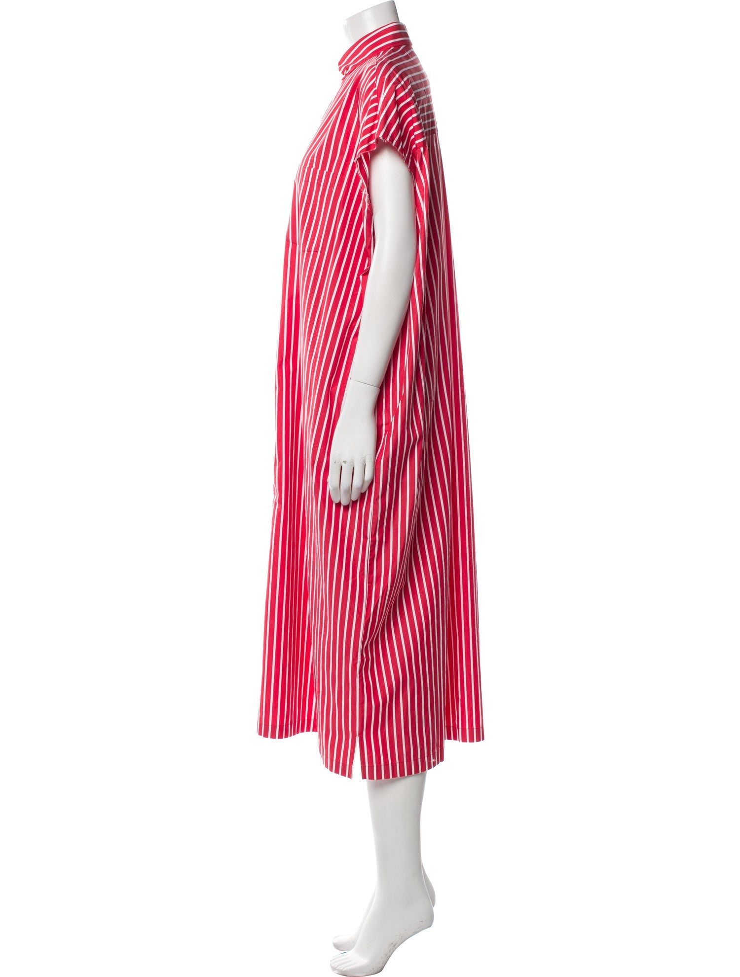 Balenciaga Striped Long Dress