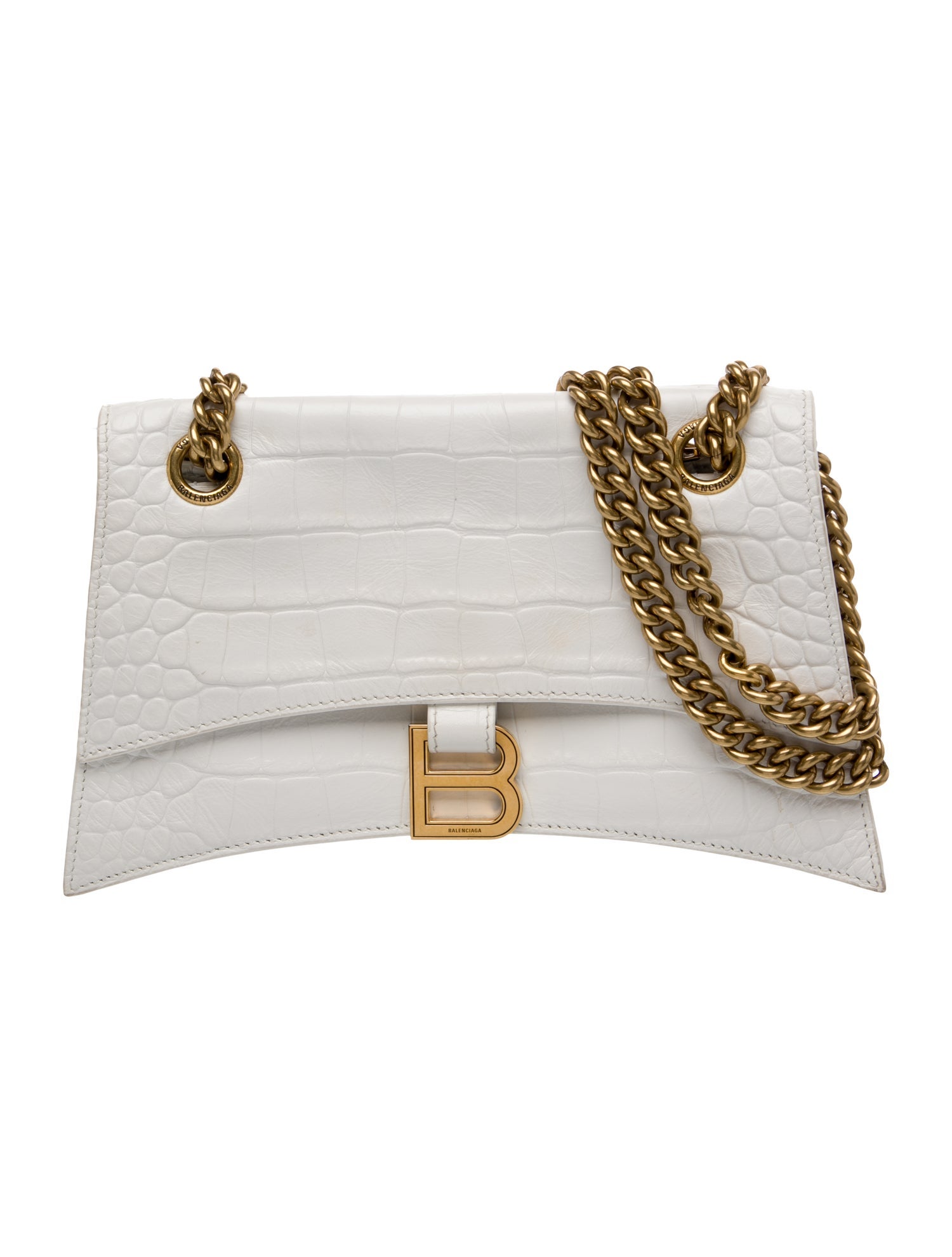 Balenciaga Embossed Leather Crush Chain Bag Small 2023