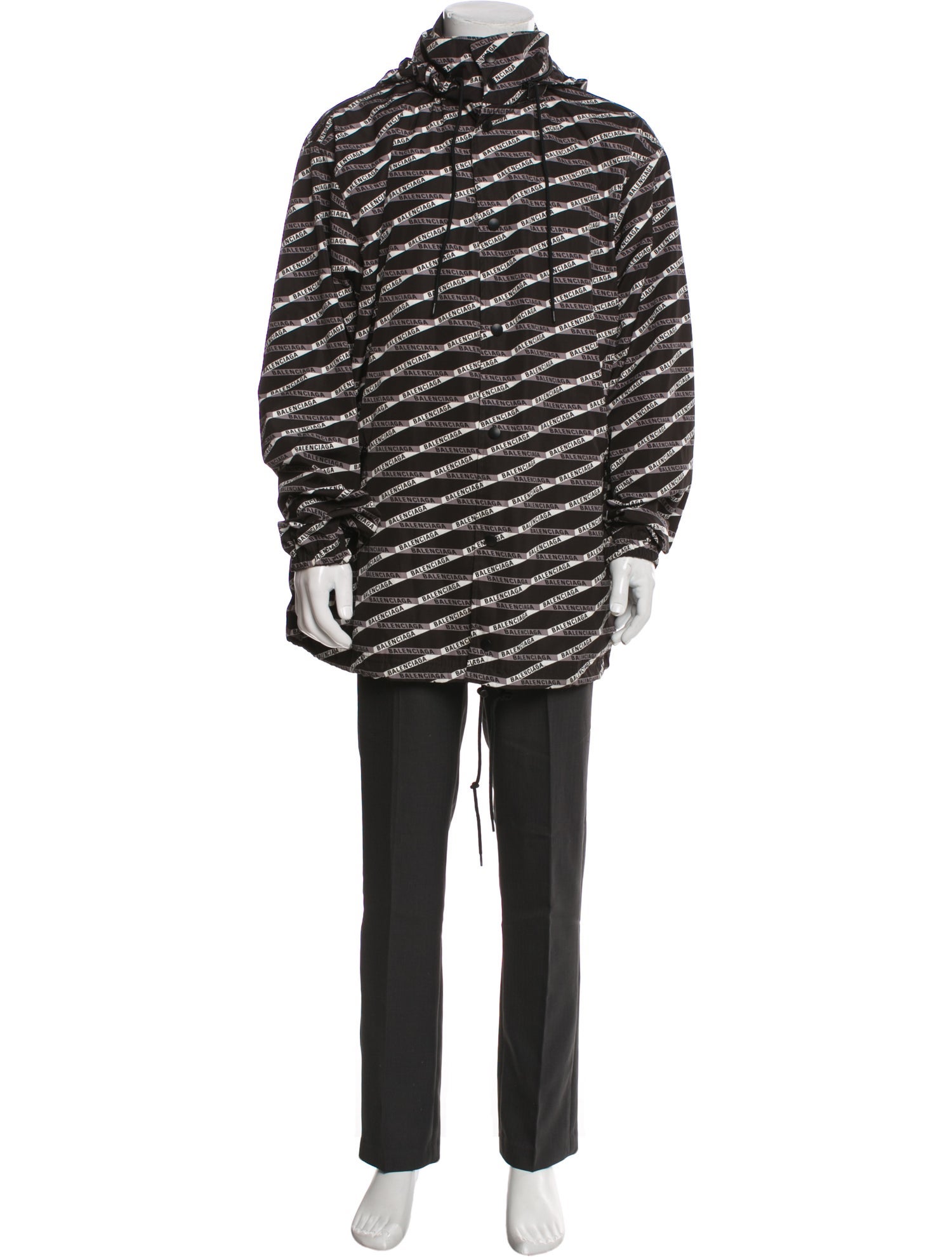 Balenciaga 2019 Signature Logo Parka