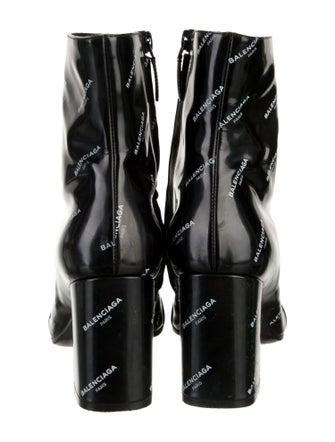 Balenciaga Patent Leather Printed Boots