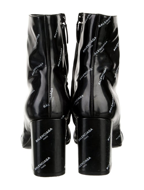 Balenciaga Patent Leather Printed Boots