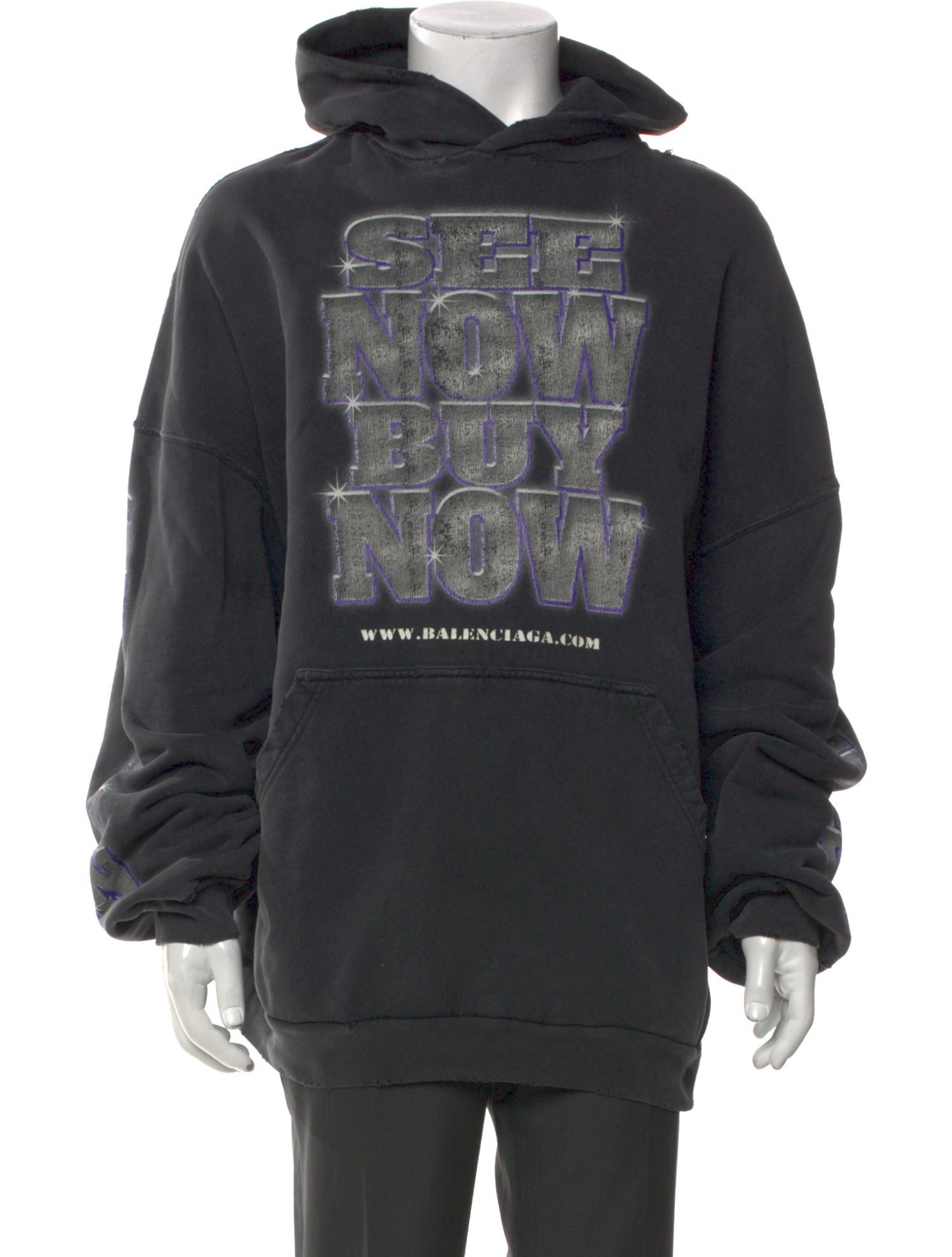 Balenciaga 2023 Graphic Print Hoodie