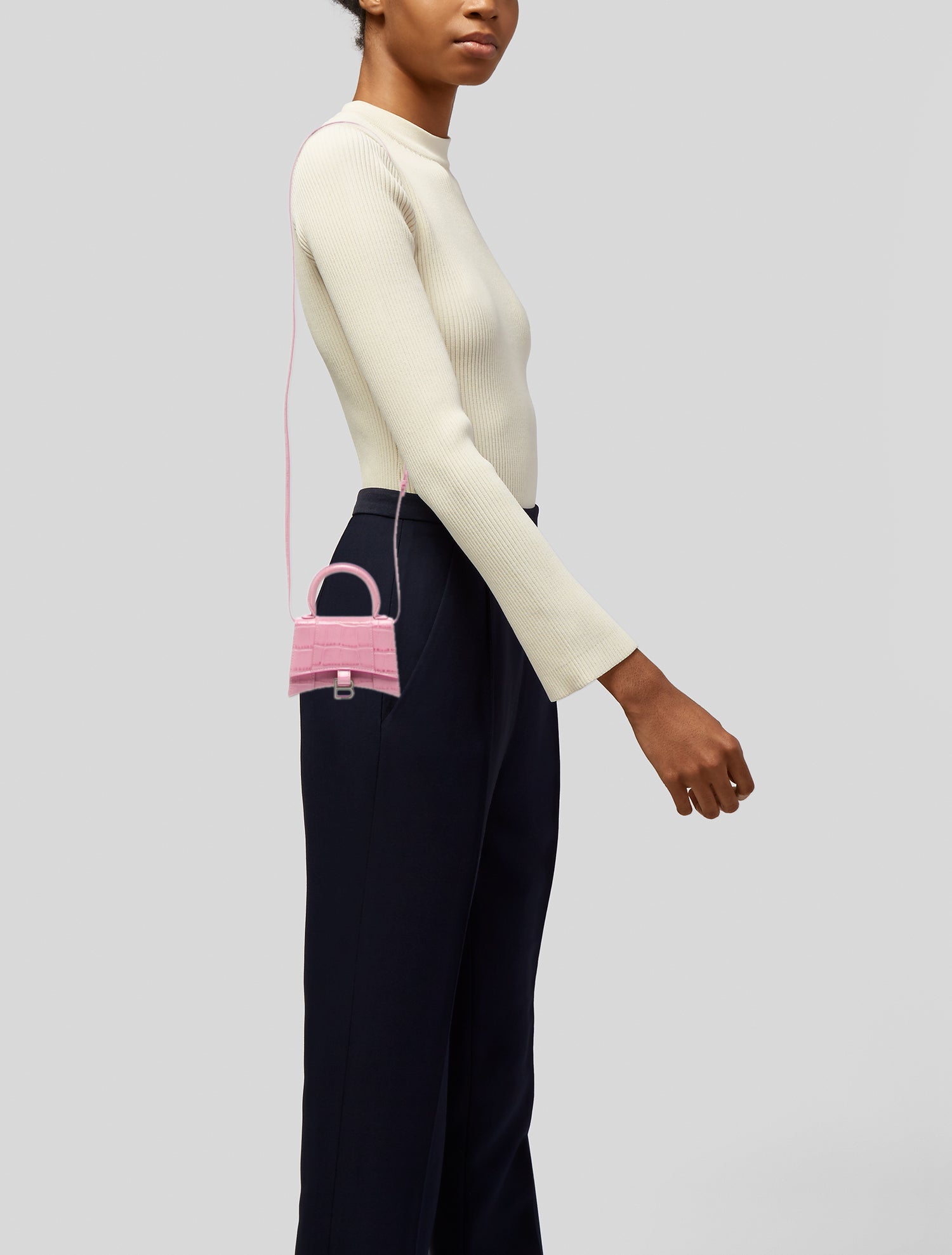 Balenciaga Embossed Leather Top Handle Bag