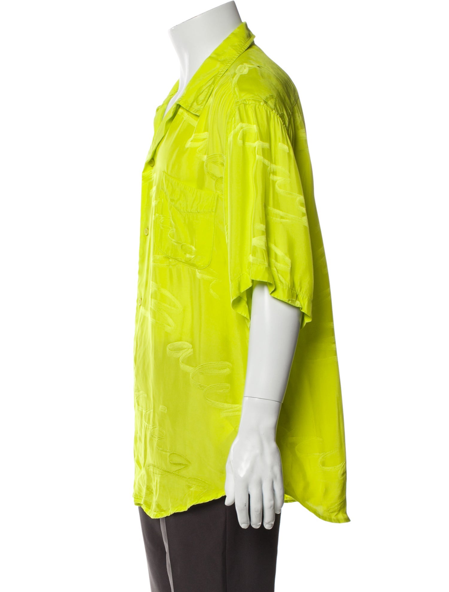 Balenciaga Printed Three-Quarter Sleeve Shirt