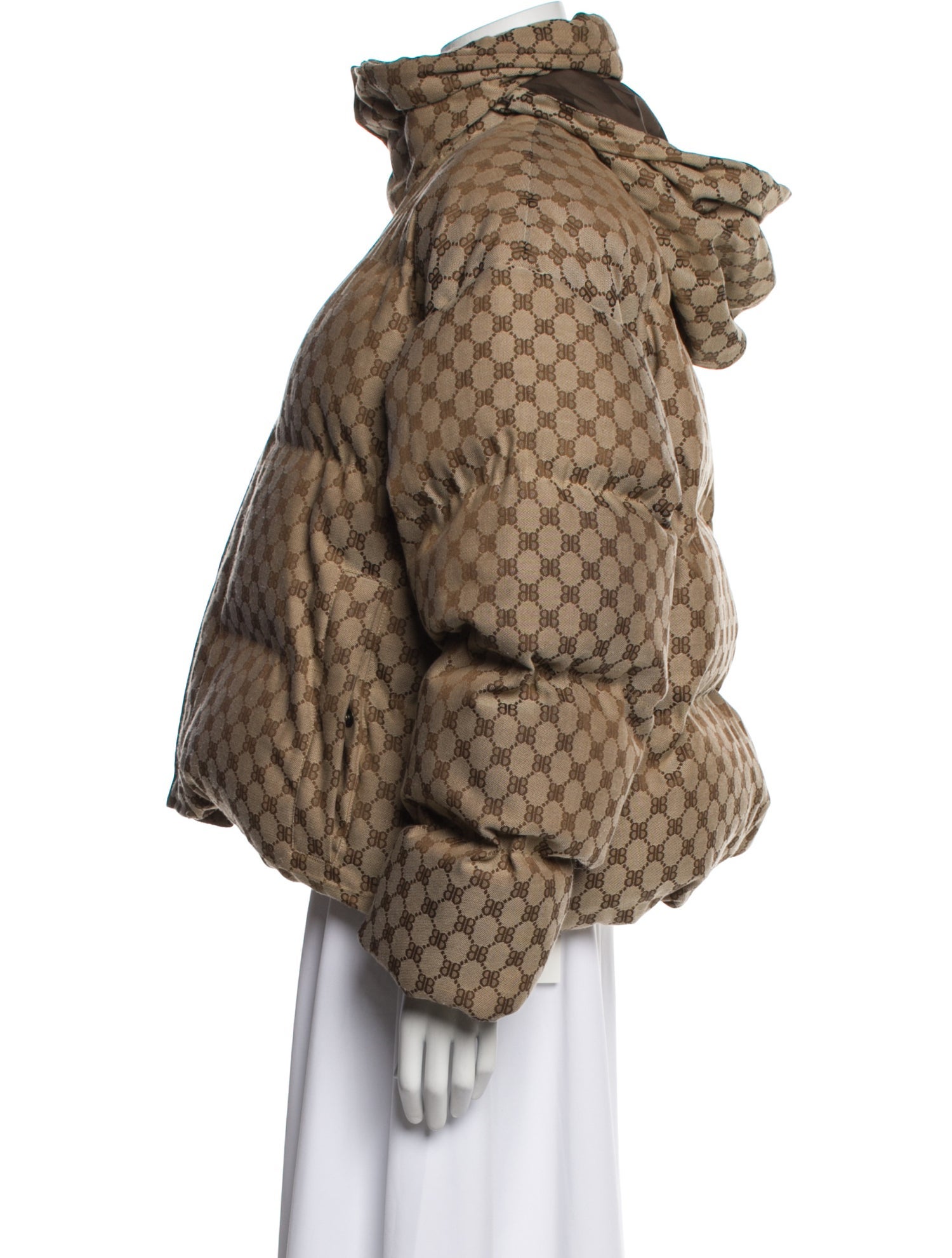 Gucci x Balenciaga 2021 Canvas Faux Fur Jacket