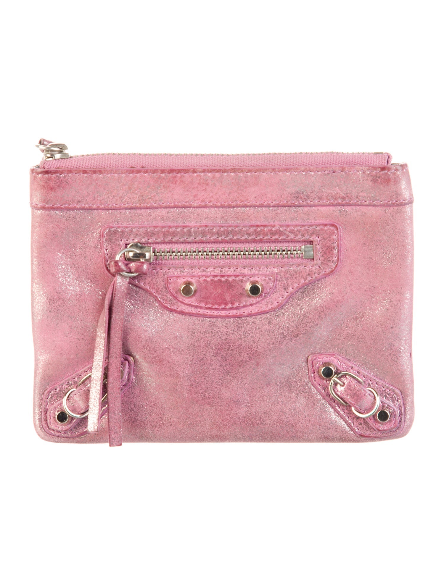 Balenciaga Late 2000's - Early 2010's Milky Way Mini Zip Coin Wallet