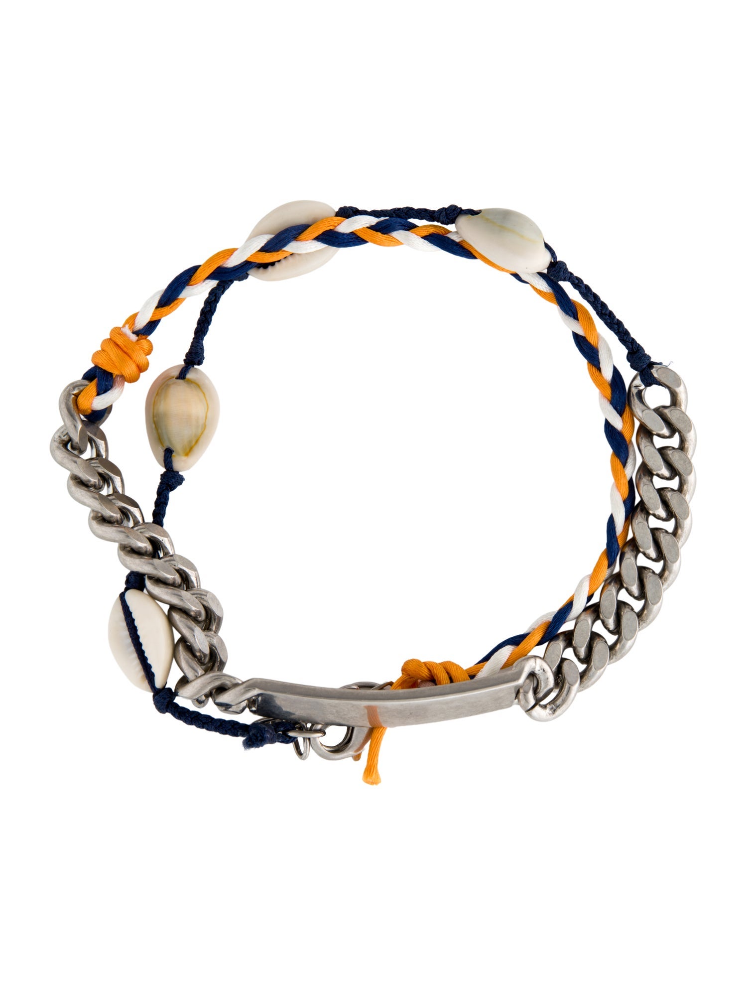 Balenciaga Shell Cord Chain Collar Necklace