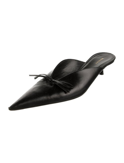 Balenciaga Leather Bow Accents Mules