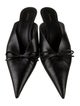 Balenciaga Leather Bow Accents Mules