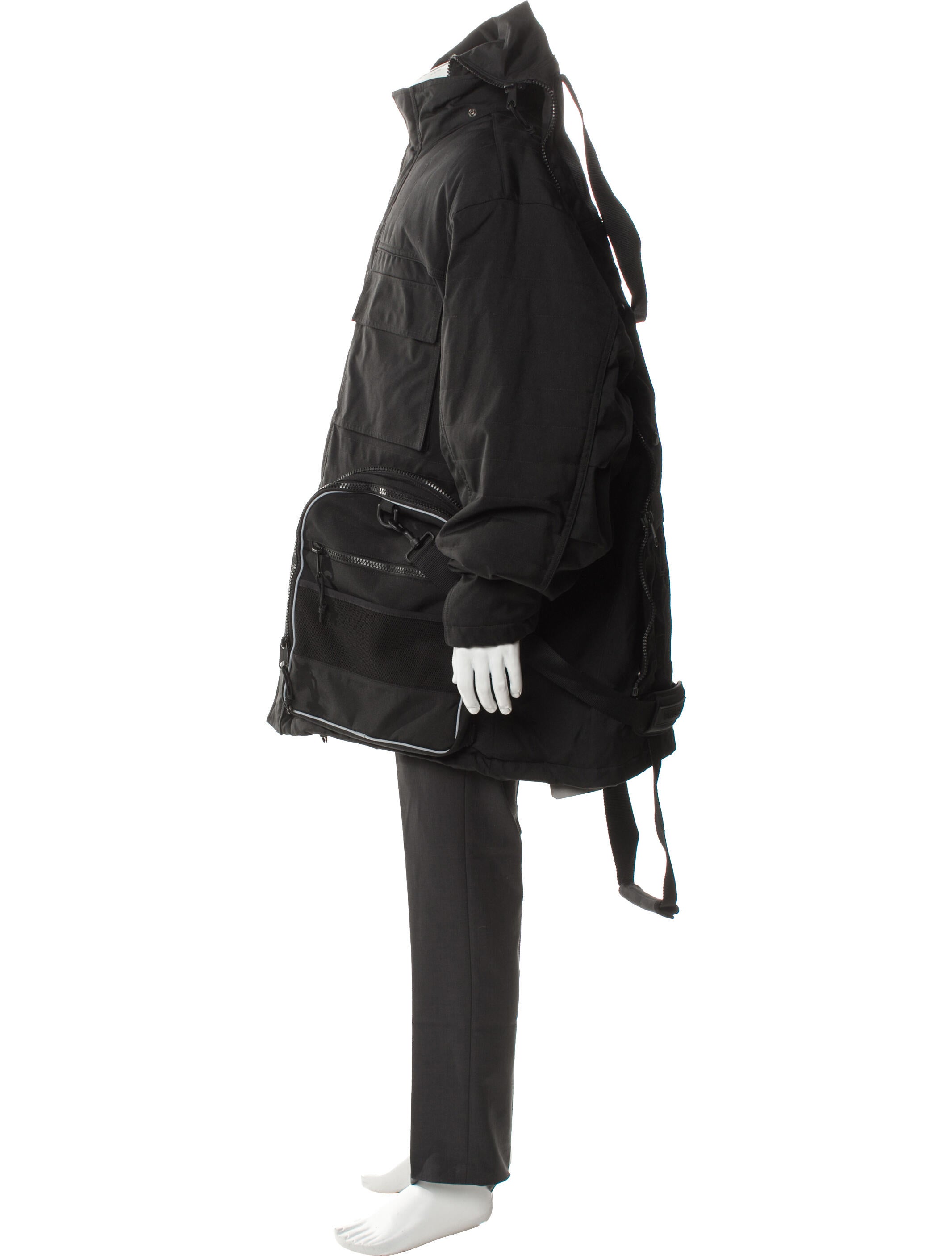 Balenciaga 2023 Convertible Canvas Gym Bag Parka w/ Tags