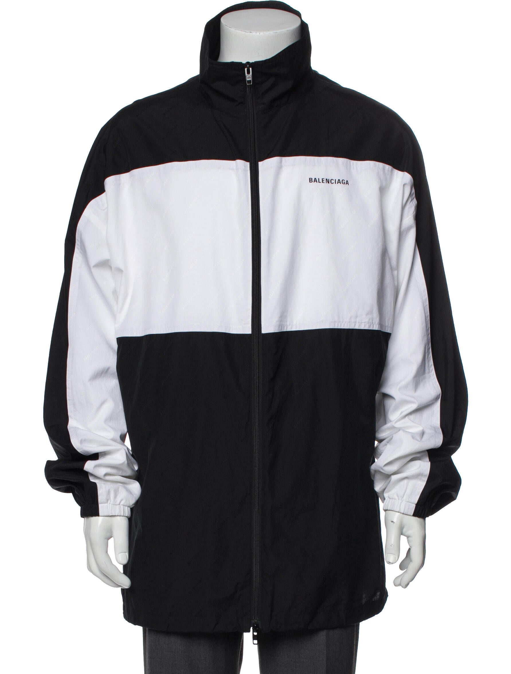 Balenciaga 2019 Colorblock Pattern Windbreaker