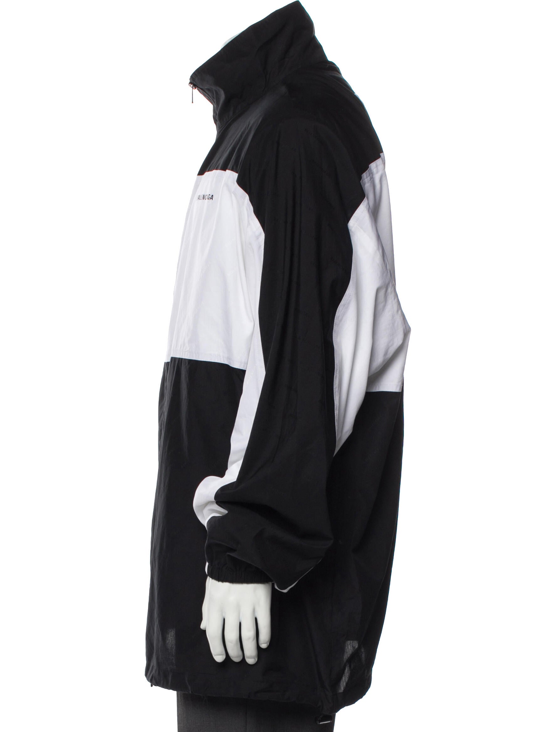 Balenciaga 2019 Colorblock Pattern Windbreaker