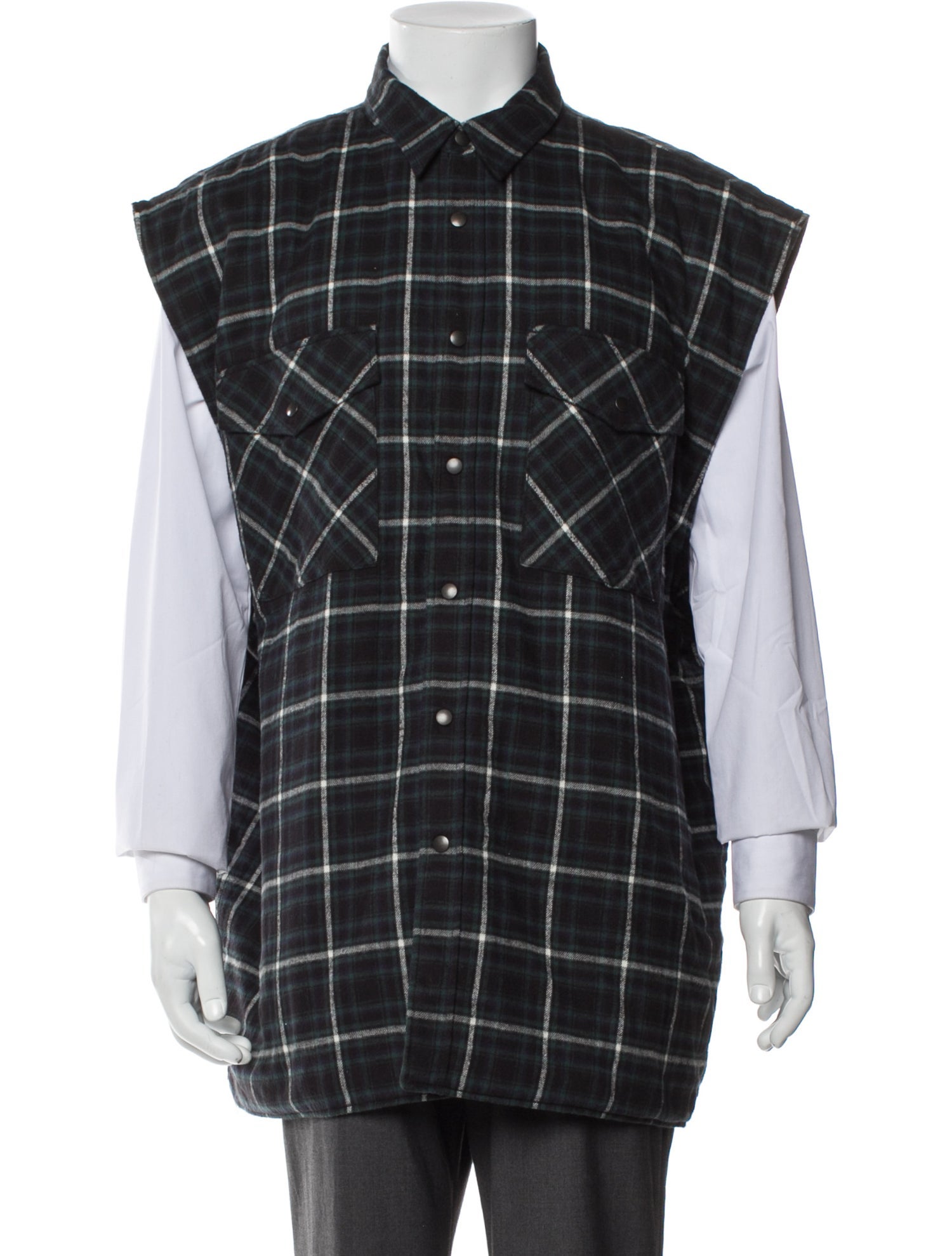 Balenciaga 2018 Plaid Print Vest