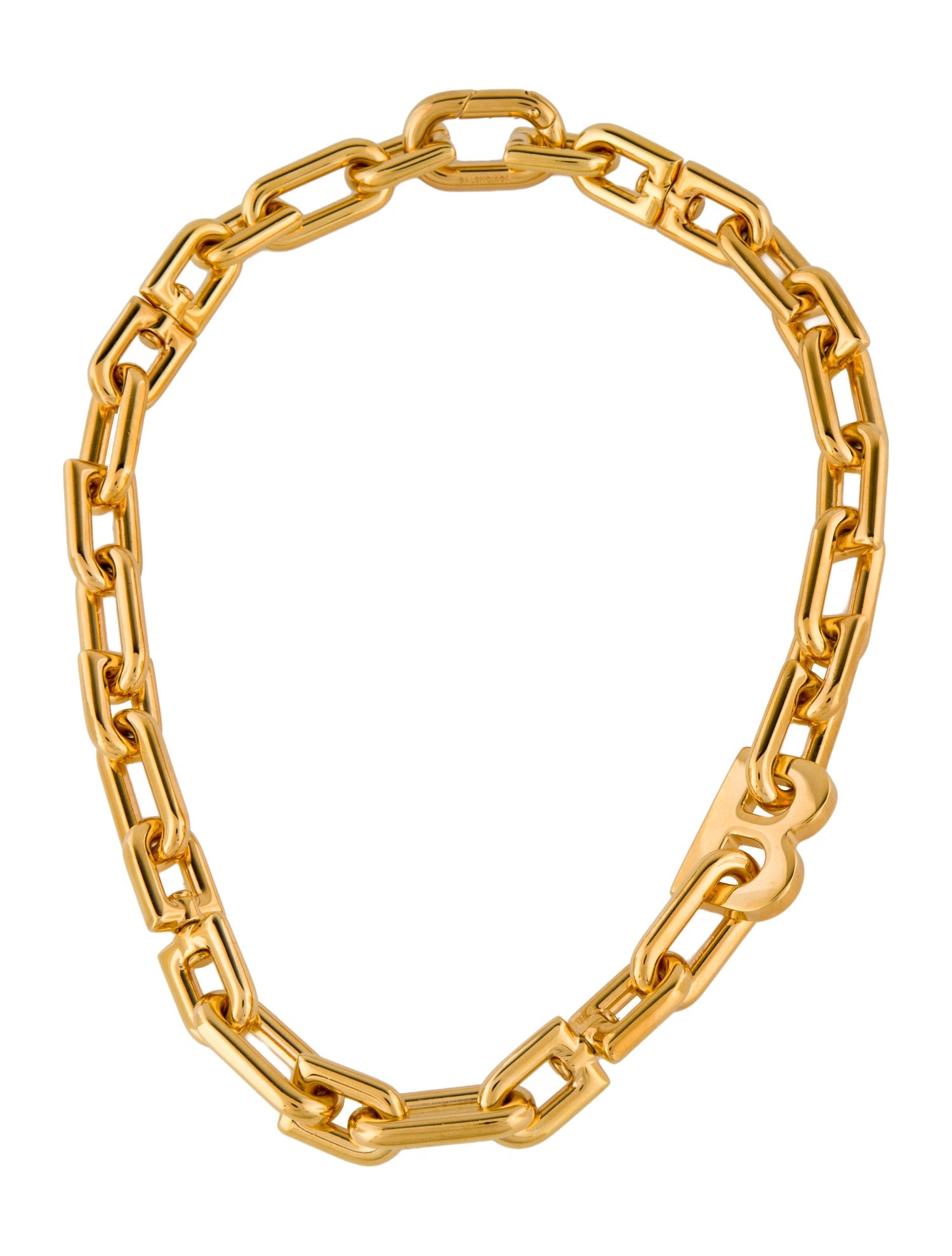 Balenciaga Thin B Chain Necklace