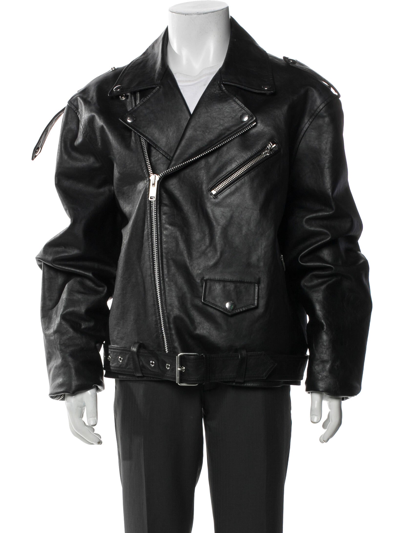 Balenciaga 2020 Calfskin Moto Jacket