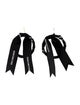 Balenciaga Logo Ribbon Hoop Drop Earrings