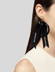 Balenciaga Logo Ribbon Hoop Drop Earrings