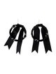 Balenciaga Logo Ribbon Hoop Drop Earrings