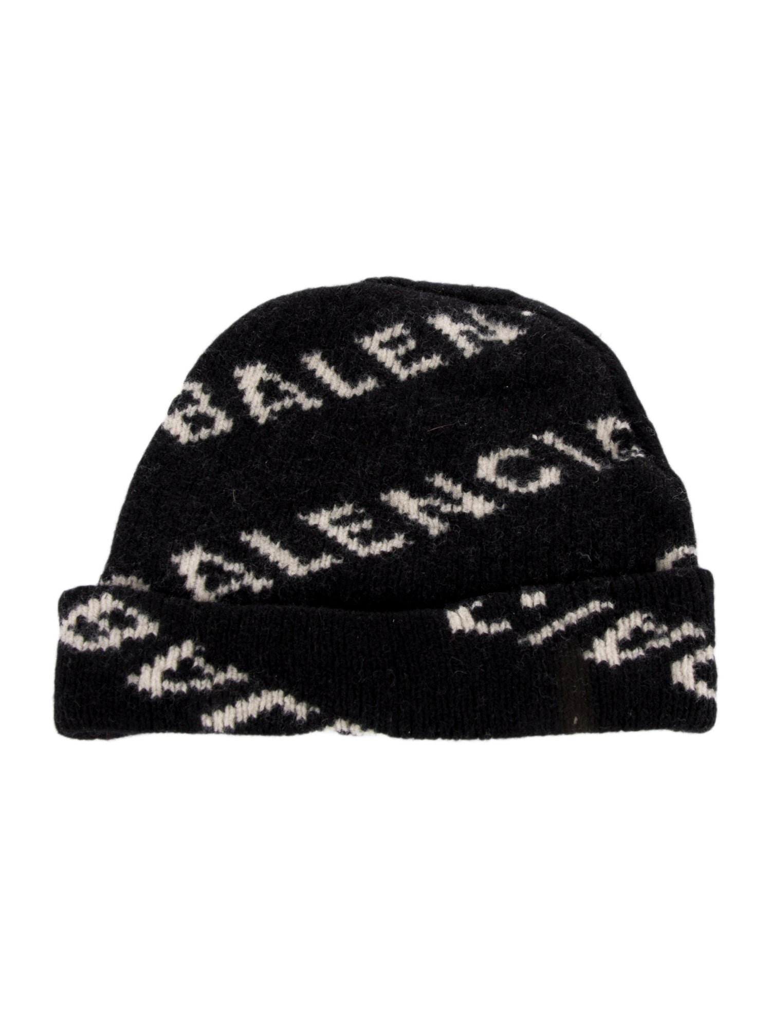 Balenciaga Logo Patterned Beanie
