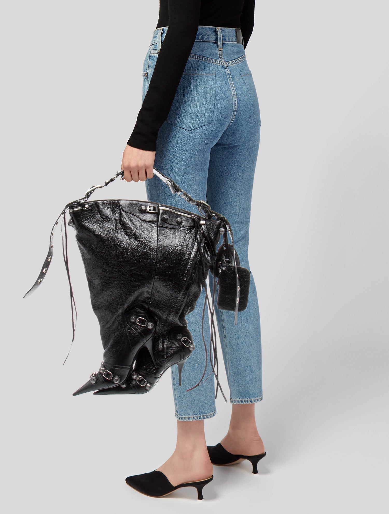 Balenciaga Lambskin Le Cagole Boots