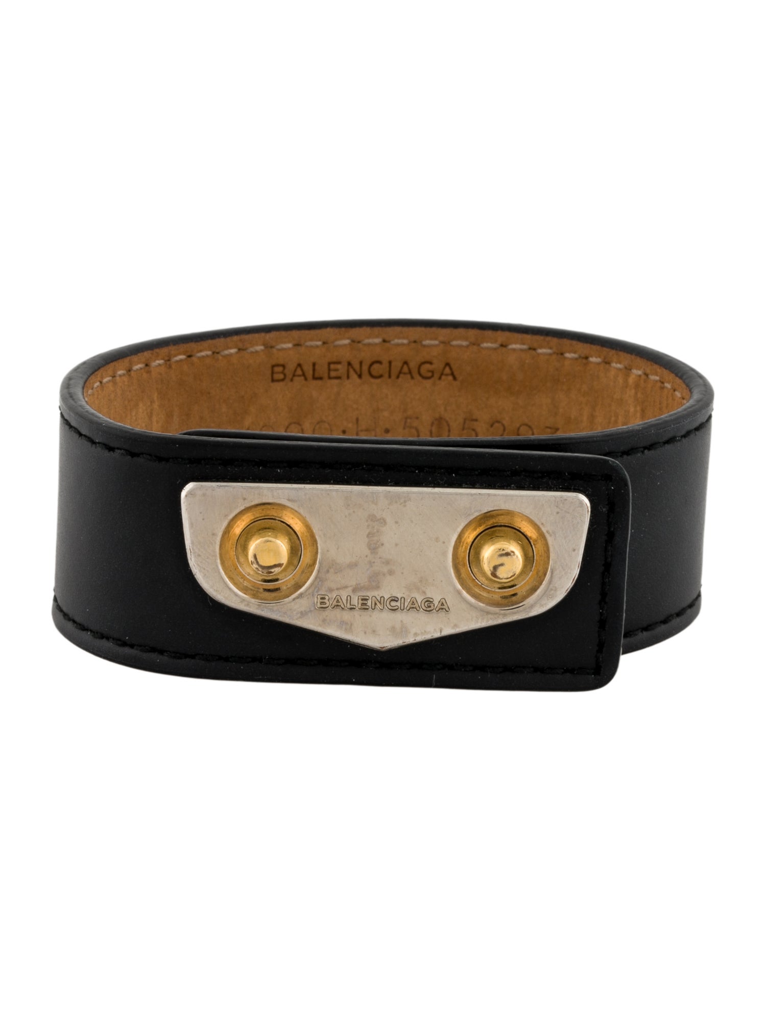 Balenciaga Studded Leather Wrap Bracelet