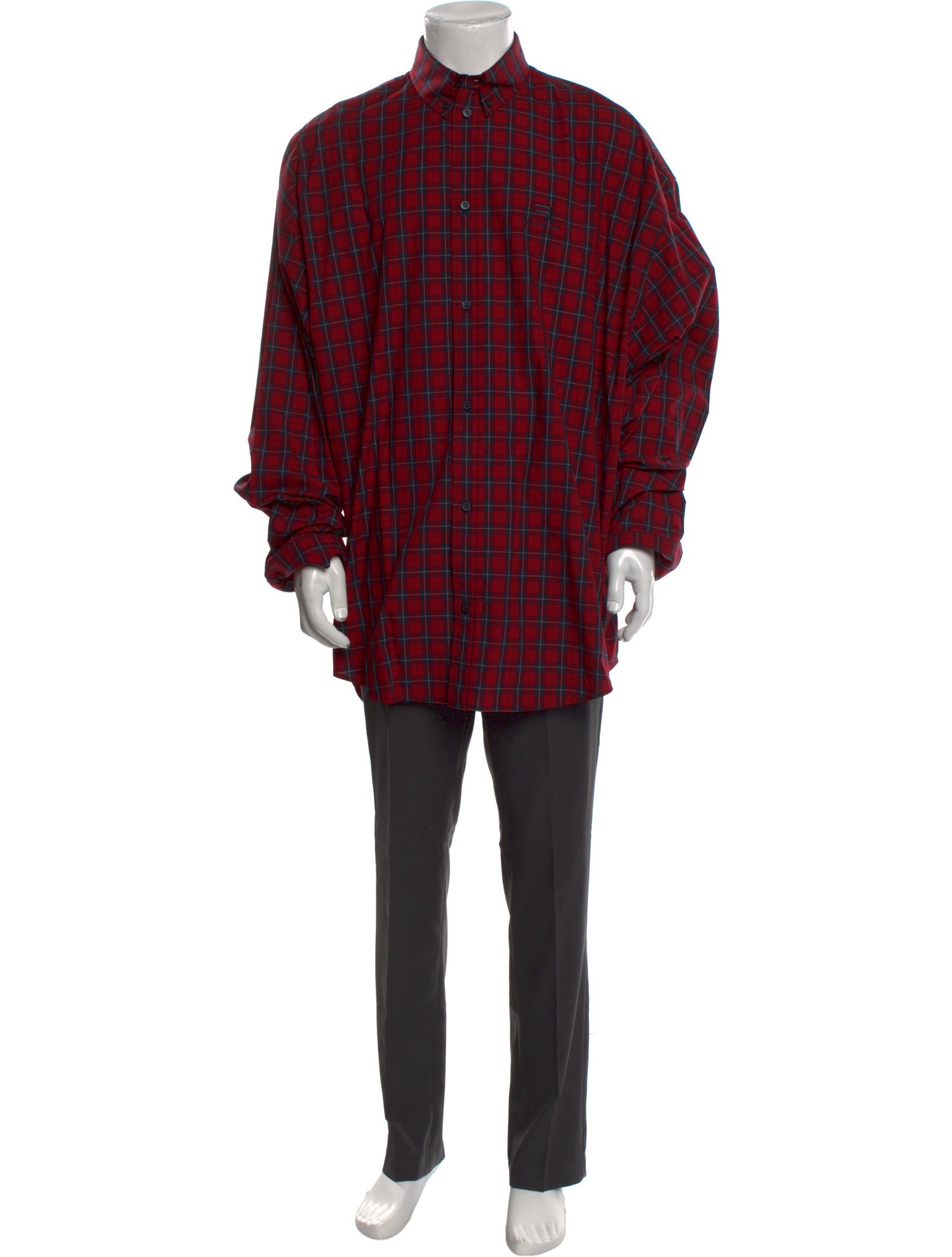 Balenciaga 2021 Plaid Print Shirt w/ Tags