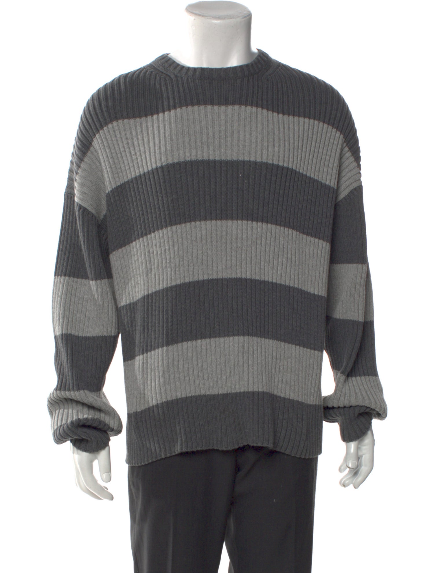 Balenciaga Striped Crew Neck Pullover