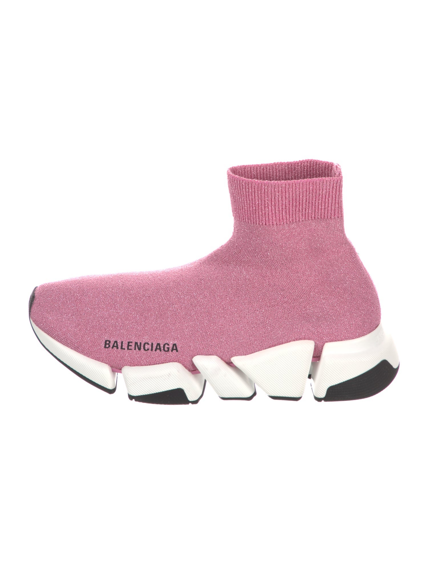 Balenciaga Speed Trainer 2.0 'PInk Glitter' Sock Sneakers
